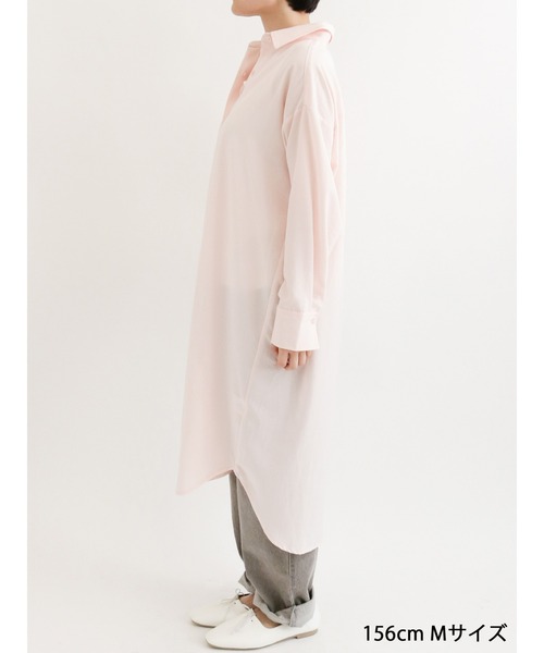 Samansa Mos2 blue（サマンサモスモスブルー）の「マルチスタイルシャツワンピース（ワンピース・レディース・ネイビー/オフホワイト/ブルー/サックスブルー/ブラック/クリーム/ピンク・LARGE/MEDIUM）」の20枚目の写真