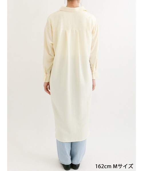 Samansa Mos2 blue（サマンサモスモスブルー）の「マルチスタイルシャツワンピース（ワンピース・レディース・ネイビー/オフホワイト/ブルー/サックスブルー/ブラック/クリーム/ピンク・LARGE/MEDIUM）」の14枚目の写真