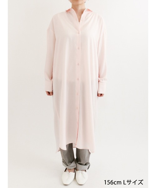 Samansa Mos2 blue（サマンサモスモスブルー）の「マルチスタイルシャツワンピース（ワンピース・レディース・ネイビー/オフホワイト/ブルー/サックスブルー/ブラック/クリーム/ピンク・LARGE/MEDIUM）」の19枚目の写真