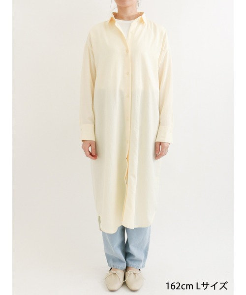 Samansa Mos2 blue（サマンサモスモスブルー）の「マルチスタイルシャツワンピース（ワンピース・レディース・ネイビー/オフホワイト/ブルー/サックスブルー/ブラック/クリーム/ピンク・LARGE/MEDIUM）」の13枚目の写真