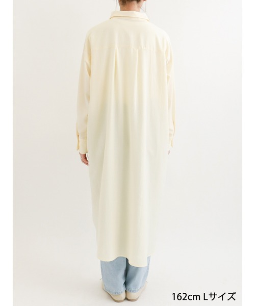 Samansa Mos2 blue（サマンサモスモスブルー）の「マルチスタイルシャツワンピース（ワンピース・レディース・ネイビー/オフホワイト/ブルー/サックスブルー/ブラック/クリーム/ピンク・LARGE/MEDIUM）」の11枚目の写真