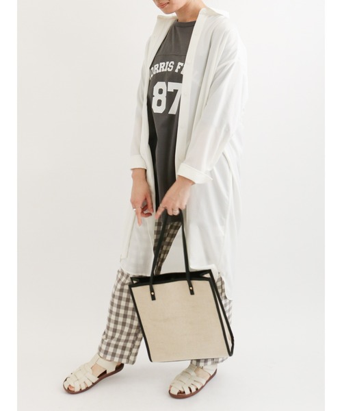 Samansa Mos2 blue（サマンサモスモスブルー）の「マルチスタイルシャツワンピース（ワンピース・レディース・ネイビー/オフホワイト/ブルー/サックスブルー/ブラック/クリーム/ピンク・LARGE/MEDIUM）」の9枚目の写真