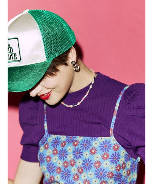 jouetie（ジュエティ）の「メッシュキャップ（キャップ・レディース・ブラック/グリーン/ボルドー・FREE）」の8枚目の写真