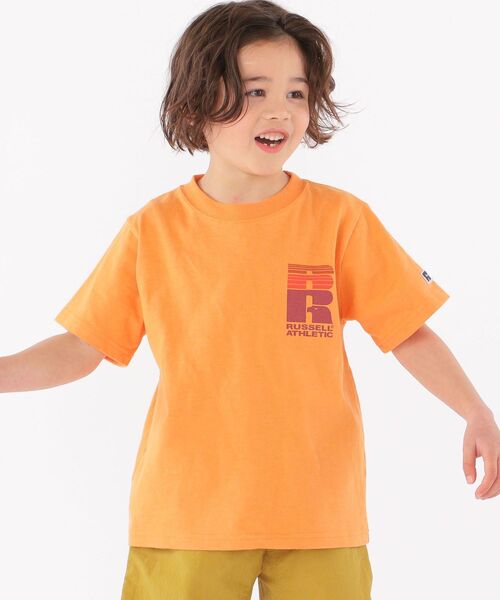 Russell Athletic(ラッセルアスレティック)の「【SHIPS KIDS別注】RUSSELL ATHLETIC:モーション ロゴ TEE(100~160cm)(Tシャツ/カットソー・キッズ・ライトグリーン/グレー/オレンジ・120/130/S/145/110/M/160/100)」の6枚目の写真