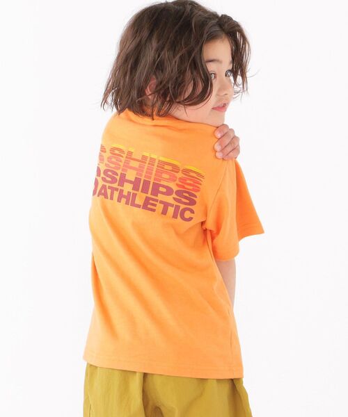 Russell Athletic(ラッセルアスレティック)の「【SHIPS KIDS別注】RUSSELL ATHLETIC:モーション ロゴ TEE(100~160cm)(Tシャツ/カットソー・キッズ・ライトグリーン/グレー/オレンジ・120/130/S/145/110/M/160/100)」の7枚目の写真