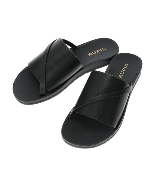 Green　Parks（グリーンパークス）の「フラットサンダル（サンダル・レディース・ブラック/アイボリー・S/M/L/XL）」の9枚目の写真