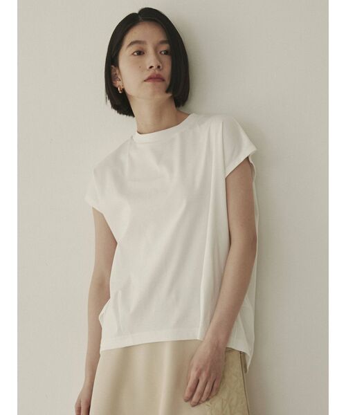 COTORICA（コトリカ）の「裾タックノースリプルオーバー（Tシャツ/カットソー・レディース・オフホワイト/ブラック/ピンク/グリーン・FREE）」の2枚目の写真