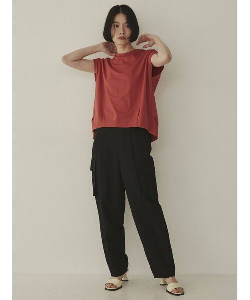 COTORICA（コトリカ）の「裾タックノースリプルオーバー（Tシャツ/カットソー・レディース・オフホワイト/ブラック/ピンク/グリーン・FREE）」の6枚目の写真