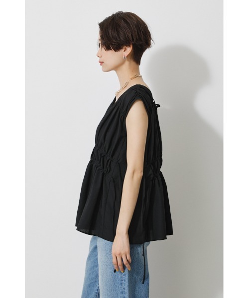 AZUL by moussy（アズールバイマウジー）の「DRAWSTRING GATHER BLOUSE