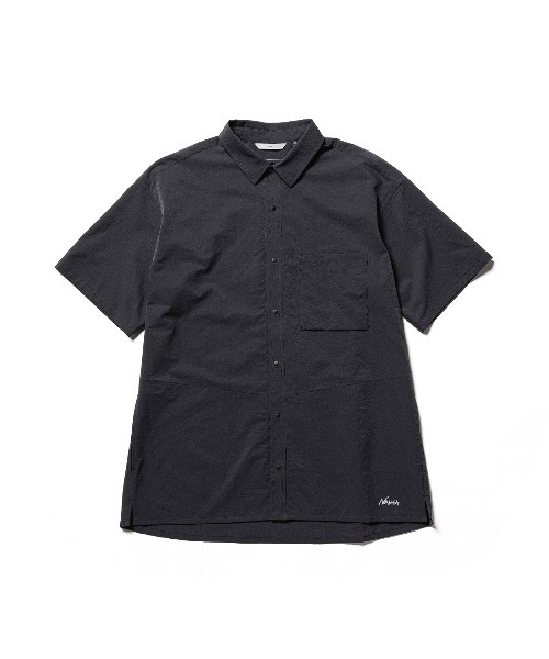 NANGA ナンガ DotAir COMFY S/S SHIRT ブラック NANGA ナンガ シャツ 半袖 メンズ ドット エア コンフィー ( Dot