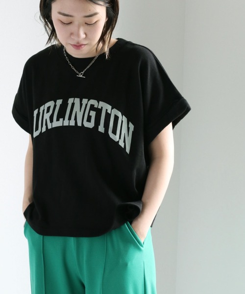 cepo(セポ)の「カレッジロゴドロップTee(Tシャツ/カットソー・レディース・ホワイト/ブラック/オフホワイト/ライム・M)」の4枚目の写真