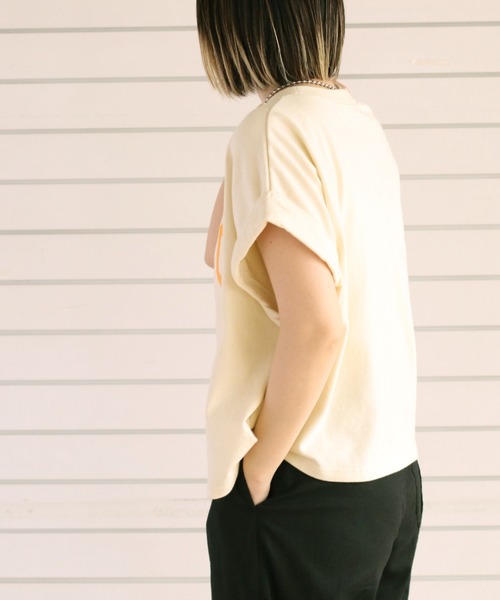 cepo(セポ)の「カレッジロゴドロップTee(Tシャツ/カットソー・レディース・ホワイト/ブラック/オフホワイト/ライム・M)」の19枚目の写真