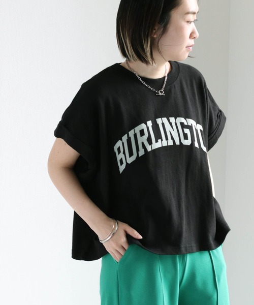 cepo(セポ)の「カレッジロゴドロップTee(Tシャツ/カットソー・レディース・ホワイト/ブラック/オフホワイト/ライム・M)」の7枚目の写真