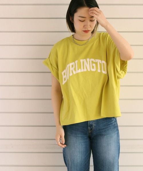 cepo(セポ)の「カレッジロゴドロップTee(Tシャツ/カットソー・レディース・ホワイト/ブラック/オフホワイト/ライム・M)」の13枚目の写真