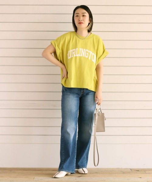cepo(セポ)の「カレッジロゴドロップTee(Tシャツ/カットソー・レディース・ホワイト/ブラック/オフホワイト/ライム・M)」の16枚目の写真