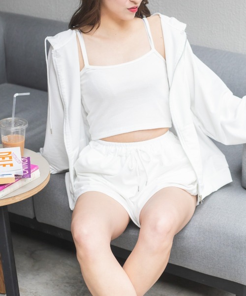 WEGO（ウィゴー）の「WEGO/【WEB限定 3点セット】スウェットセットアップ（ルームウェア/パジャマ・レディース・ホワイト/ライトグレー/ブラック・FREE）」の4枚目の写真