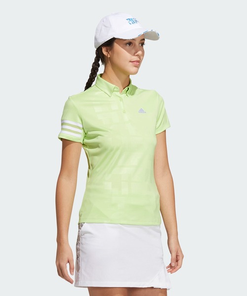 セール】エンボスプリント 半袖ボタンダウンシャツ【adidas Golf
