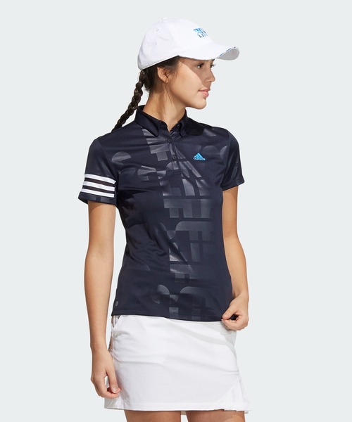 セール】エンボスプリント 半袖ボタンダウンシャツ【adidas Golf