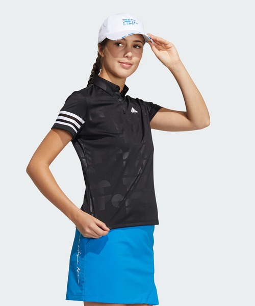 セール】エンボスプリント 半袖ボタンダウンシャツ【adidas Golf