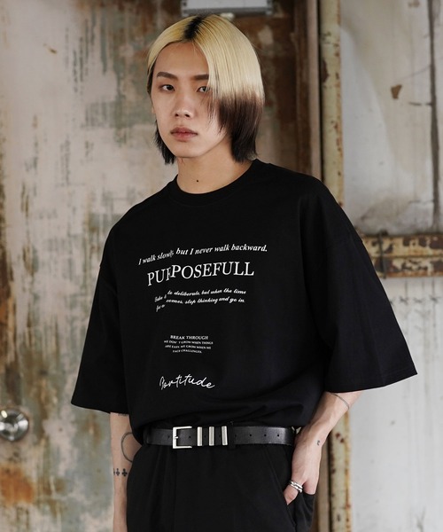 G.O.C（ジーオーシー）の「オーバーサイズ コットン マルチプリント 半袖 Tシャツ（Tシャツ/カットソー・メンズ・ホワイト/チャコールグレー/ブラック/グリーン/ボルドー/ブルーグレー/ホワイト系その他/ブラック系その他/グレー系その他/ホワイト系その他2/ホワイト系その他3/ホワイト系その他4/ホワイト系その他5/ホワイト系その他6/ブラック系その他2/ブラック系その他3/ブラック系その他4/ブラック系その他5/ブラック系その他6・MEDIUM/LARGE）」の14枚目の写真