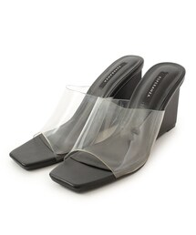 ESPERANZA（エスペランサ）の「◆柔らかクリアアッパーウエッジミュールサンダル（サンダル）」