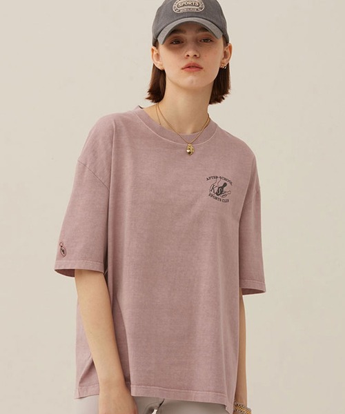 KIRSH（キルシー）の「KIRSH SPORTS PIGMENT SHORT SLEEVE T-SHIRT LS キルシースポーツ ピグメント Tシャツ（Tシャツ/カットソー・レディース・ピンク/ブルー/チャコールグレー・ONE SIZE）」の3枚目の写真