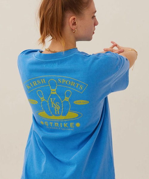 tシャツ KIRSH SPORTS PIGMENT SHORT SLEEVE T-SHIRT LS キルシースポーツ ピグメント Tシャツ レディース セール】KIRSH SPORTS PIGMENT SHORT SLEEVE T-SHIRT LS