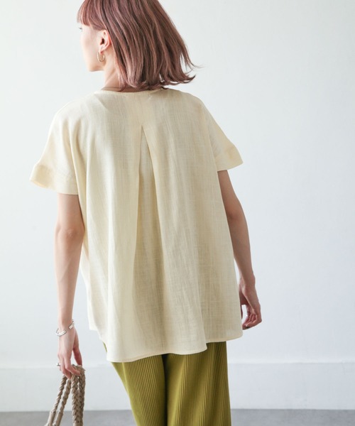 Chillfar（チルファー）の「キーネックレース付きブラウス（シャツ/ブラウス・レディース・スミクロ/アイボリー/イエロー/ナチュラル・LARGE/MEDIUM）」の15枚目の写真