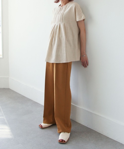 Chillfar（チルファー）の「キーネックレース付きブラウス（シャツ/ブラウス・レディース・スミクロ/アイボリー/イエロー/ナチュラル・LARGE/MEDIUM）」の22枚目の写真