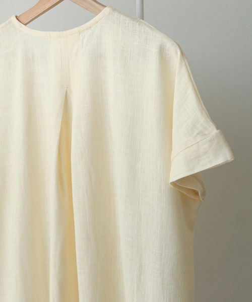 Chillfar（チルファー）の「キーネックレース付きブラウス（シャツ/ブラウス・レディース・スミクロ/アイボリー/イエロー/ナチュラル・LARGE/MEDIUM）」の5枚目の写真