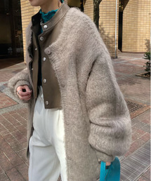 Ameri | 2WAY MOHAIR SHAGGY KNIT(カーディガン/ボレロ)