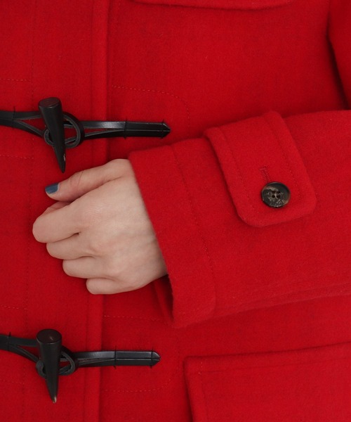 CHILD WOMAN（チャイルドウーマン）の「☆綾メルトンＷフェイスロングダッフルコート（ダッフルコート・レディース・カーキ/レッド・FREE）」の18枚目の写真