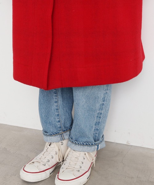 CHILD WOMAN（チャイルドウーマン）の「☆綾メルトンＷフェイスロングダッフルコート（ダッフルコート・レディース・カーキ/レッド・FREE）」の21枚目の写真