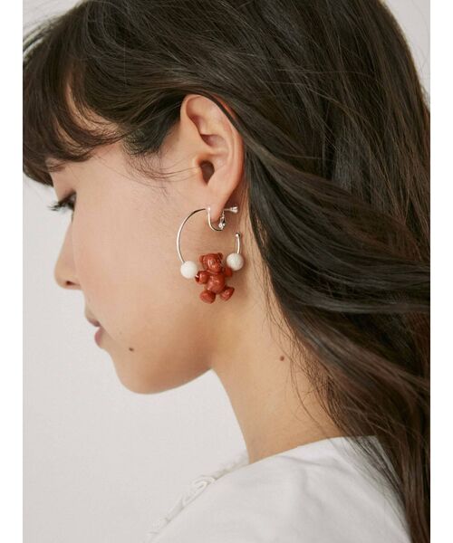 merry jenny（メリージェニー）の「acrylic bear earring（イヤリング・レディース・ブラック/ブラウン/クリア・FREE）」の12枚目の写真