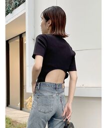 Ungrid | バックオープンフィットハーフスリーブTee(Tシャツ/カットソー)