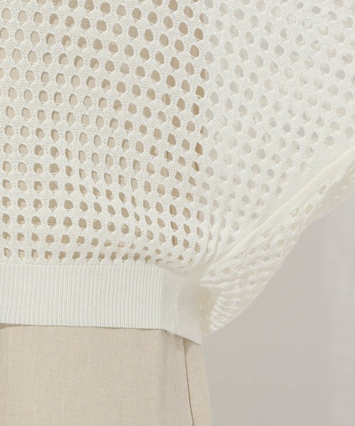 Paradise Picnic（パラダイスピクニック）の「メッシュショートカーディガン（カーディガン/ボレロ・レディース・ブラック/ホワイト/ピンク・FREE）」の10枚目の写真