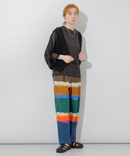 Paradise Picnic（パラダイスピクニック）の「メッシュショートカーディガン（カーディガン/ボレロ・レディース・ブラック/ホワイト/ピンク・FREE）」の12枚目の写真