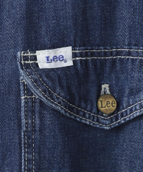 BAYFLOW（ベイフロー）の「【LEE(リー)】デニムシャツワンピ（ワンピース・レディース・ライトブルー/ブラック/サックスブルー系・FREE）」の21枚目の写真