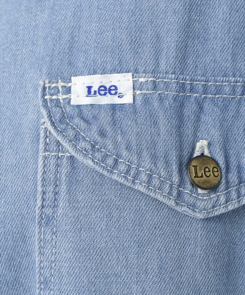 BAYFLOW（ベイフロー）の「【LEE(リー)】デニムシャツワンピ（ワンピース・レディース・ライトブルー/ブラック/サックスブルー系・FREE）」の6枚目の写真