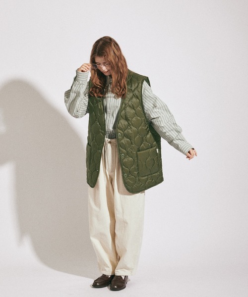 MUHET（ミュエータ）の「アソートベスト（ベスト・レディース・ブラック/ダークブラウン/ベージュ/カーキ・FREE）」の10枚目の写真