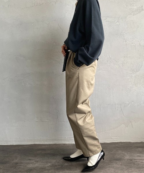 JEANS FACTORY Clothes（ジーンズファクトリークローズ）の「【mina1月号掲載】[Jeans Factory Clothes/ジーンズファクトリークローズ] 1タックイージーカラーパンツ（その他パンツ・レディース・ブラック/ベージュ/グリーン/オレンジ・S）」の21枚目の写真