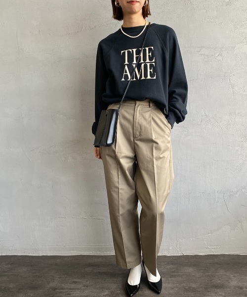 JEANS FACTORY Clothes（ジーンズファクトリークローズ）の「【mina1月号掲載】[Jeans Factory Clothes/ジーンズファクトリークローズ] 1タックイージーカラーパンツ（その他パンツ・レディース・ブラック/ベージュ/グリーン/オレンジ・S）」の6枚目の写真