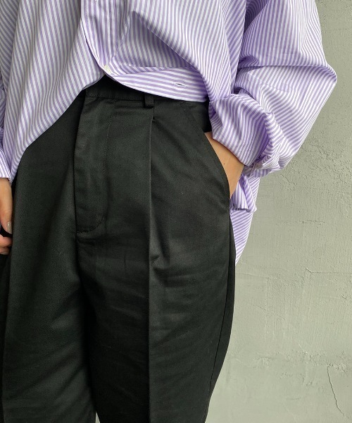 JEANS FACTORY Clothes（ジーンズファクトリークローズ）の「【mina1月号掲載】[Jeans Factory Clothes/ジーンズファクトリークローズ] 1タックイージーカラーパンツ（その他パンツ・レディース・ブラック/ベージュ/グリーン/オレンジ・S）」の16枚目の写真