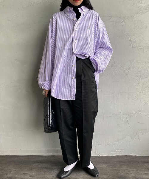 JEANS FACTORY Clothes（ジーンズファクトリークローズ）の「【mina1月号掲載】[Jeans Factory Clothes/ジーンズファクトリークローズ] 1タックイージーカラーパンツ（その他パンツ・レディース・ブラック/ベージュ/グリーン/オレンジ・S）」の5枚目の写真