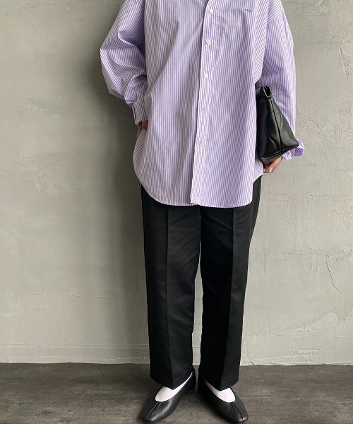 JEANS FACTORY Clothes（ジーンズファクトリークローズ）の「【mina1月号掲載】[Jeans Factory Clothes/ジーンズファクトリークローズ] 1タックイージーカラーパンツ（その他パンツ・レディース・ブラック/ベージュ/グリーン/オレンジ・S）」の9枚目の写真