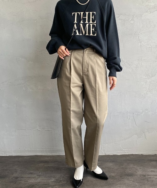 JEANS FACTORY Clothes（ジーンズファクトリークローズ）の「【mina1月号掲載】[Jeans Factory Clothes/ジーンズファクトリークローズ] 1タックイージーカラーパンツ（その他パンツ・レディース・ブラック/ベージュ/グリーン/オレンジ・S）」の19枚目の写真