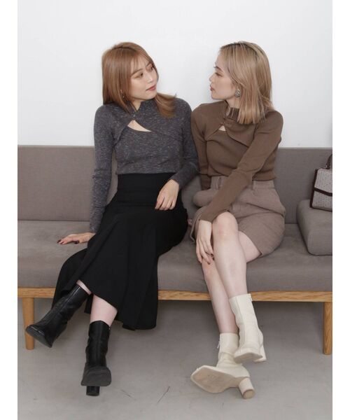 MURUA（ムルーア）の「ハイウエストナローマーメイドスカート（スカート・レディース・ブラック/ベージュ/ブラウン/その他1・1/2/0）」の8枚目の写真