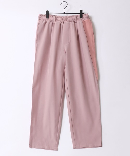 SITRY（シトリー）の「Oversize Drop shoulder asymmetry set up/別注 オーバーサイズ ドロップショルダー アシンメトリー パジャマ セットアップ（セットアップ・メンズ・ブラック/ピンク・M/L）」の11枚目の写真