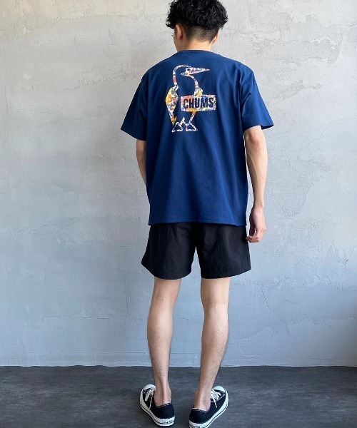 CHUMS（チャムス）の「[CHUMS/チャムス] ブービーロゴ オーシャンダイ柄 バックプリントTシャツ（Tシャツ/カットソー・レディース・ネイビー/ブラック/ホワイト・L/M/XL）」の6枚目の写真