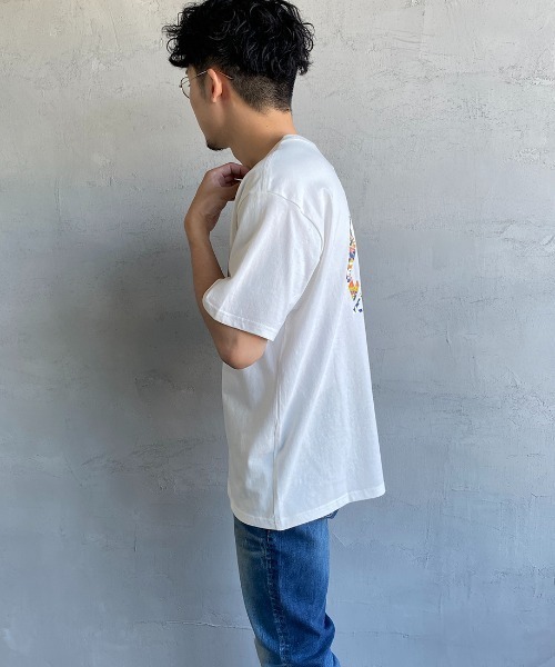 CHUMS（チャムス）の「[CHUMS/チャムス] ブービーロゴ オーシャンダイ柄 バックプリントTシャツ（Tシャツ/カットソー・レディース・ネイビー/ブラック/ホワイト・L/M/XL）」の14枚目の写真